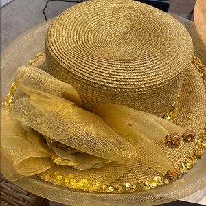 Kentucky Derby style Hat with Decorative Trim